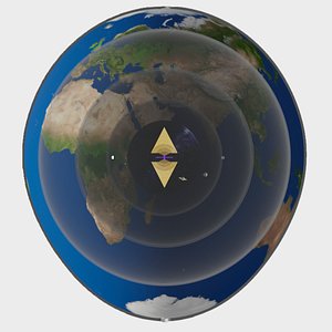 Hollow Earth 3D Model animation 1 Year 3D