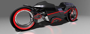 3d model motorbike motor