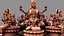 Lâmpada de barro a óleo Ashta Lakshmi