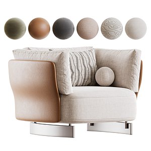 Minotti Saki Armchair 3D