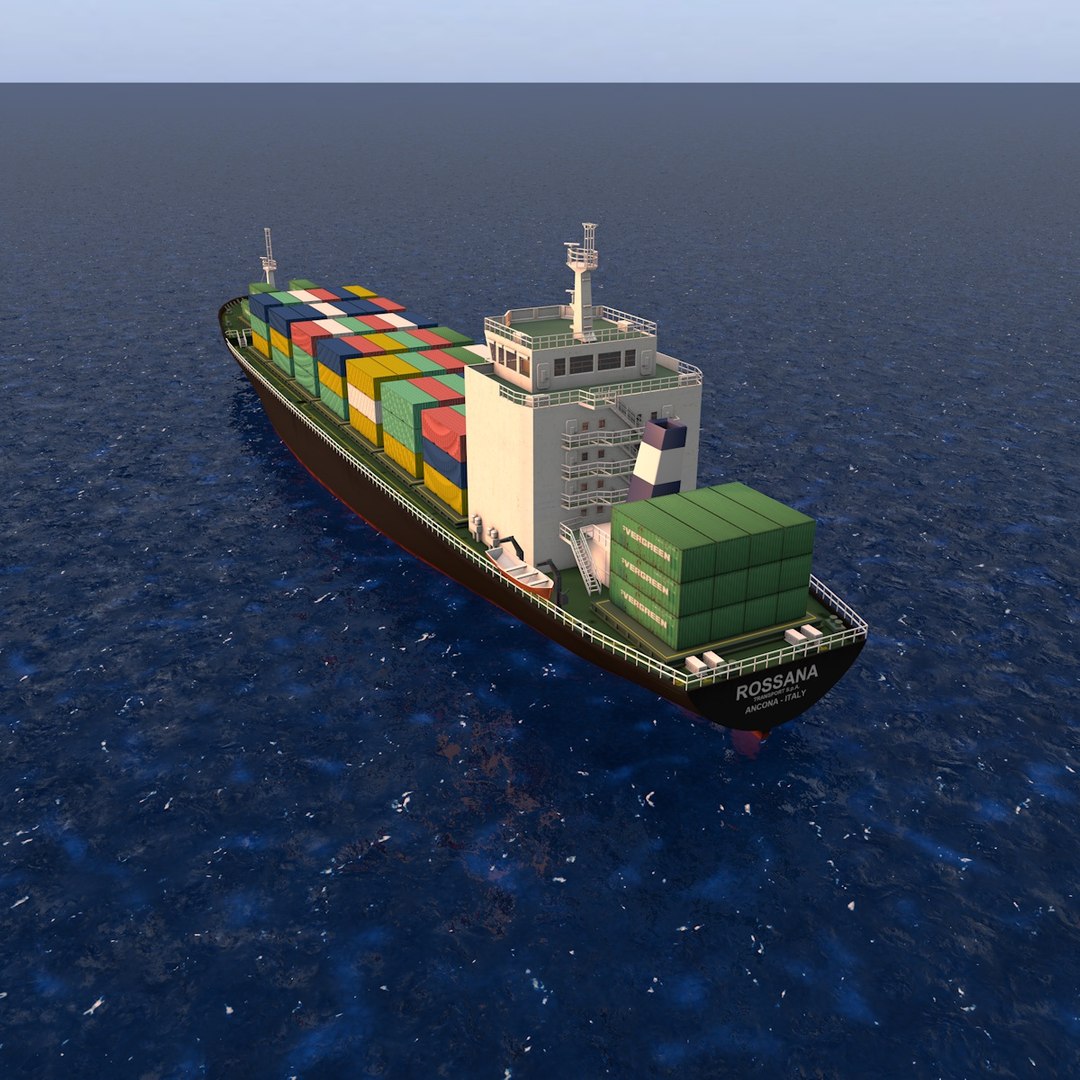 3d Model Cargo Ship