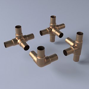 pipe junctions 3D model