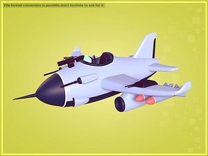 3D Cartoon Military Plane