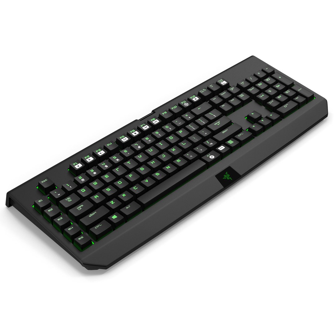 Razer Black Widow Mechanical Keyboard 3D model preview
