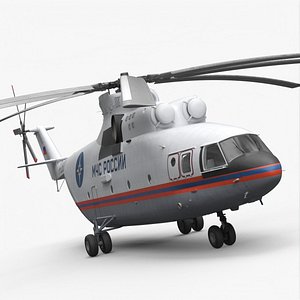 Russian EMERCOM Helicopter Mi-26 Rigged for Maya