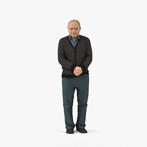Grandfather in brown sweater 0663