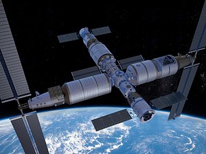 3D china space station