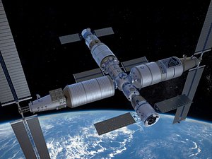 3D china space station