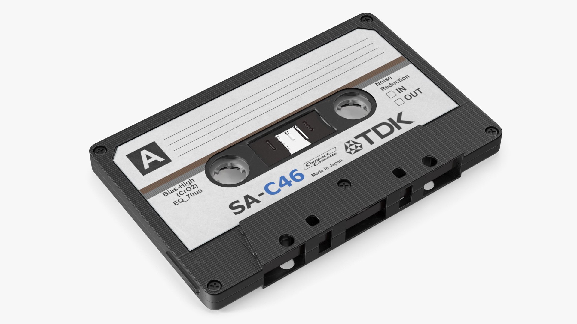 TDK SA C46 Cassette Tape Game Ready 3D model https://p.turbosquid.com/ts-thumb/Sd/KHmf3X/Co/tdk_sa_c46_cassette_tape_game_ready_002/jpg/1783325618/1920x1080/fit_q87/41ab61c436745dfee09c536a8682fb55eb678180/tdk_sa_c46_cassette_tape_game_ready_002.jpg