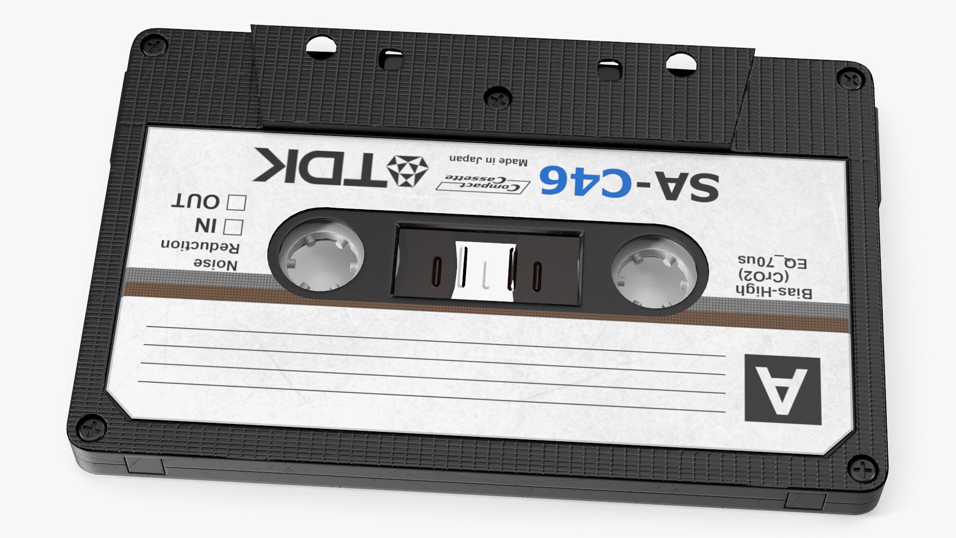 TDK SA C46 Cassette Tape Game Ready 3D model https://p.turbosquid.com/ts-thumb/Sd/KHmf3X/LM/tdk_sa_c46_cassette_tape_game_ready_005/jpg/1783325680/1920x1080/fit_q87/9c8a0c57028907a90d6a247237380838c677cb9e/tdk_sa_c46_cassette_tape_game_ready_005.jpg