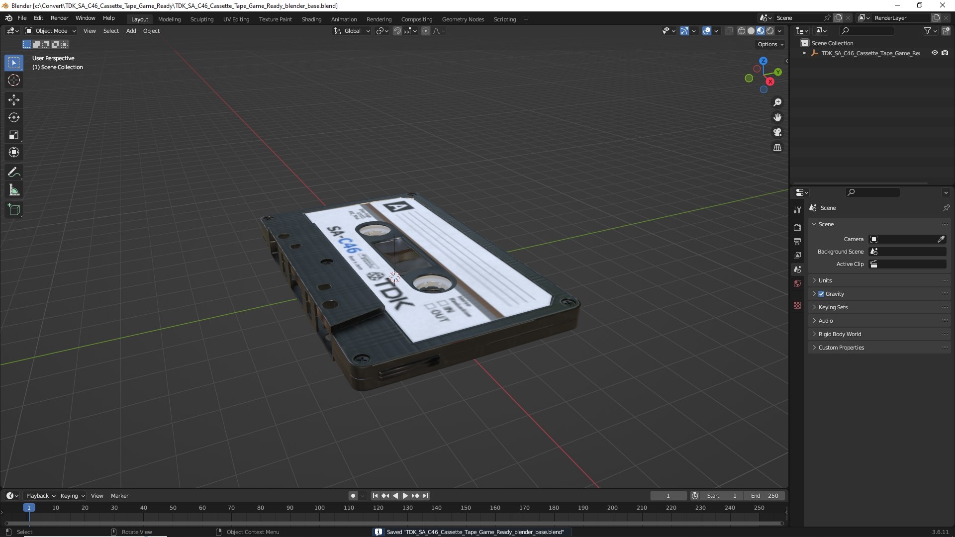 TDK SA C46 Cassette Tape Game Ready 3D model https://p.turbosquid.com/ts-thumb/Sd/KHmf3X/QV/tdk_sa_c46_cassette_tape_game_ready_1001/jpg/1783325710/1920x1080/fit_q87/6133fe8ee0248e248924fb9bb70338cd5b62ce4e/tdk_sa_c46_cassette_tape_game_ready_1001.jpg