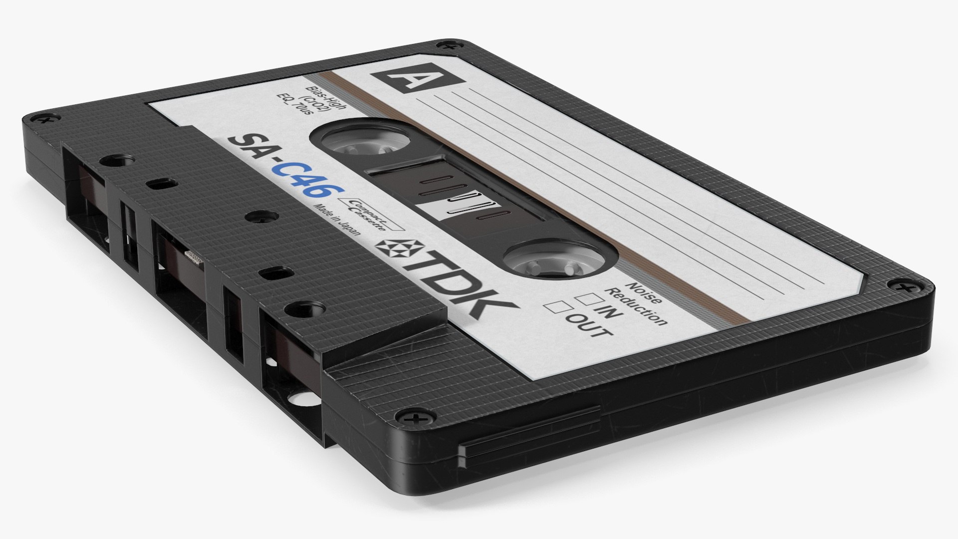 TDK SA C46 Cassette Tape Game Ready 3D model https://p.turbosquid.com/ts-thumb/Sd/KHmf3X/SR/tdk_sa_c46_cassette_tape_game_ready_007/jpg/1783325684/1920x1080/fit_q87/ffaa2e96690da277b8328807e5fcdfdf1be1f45e/tdk_sa_c46_cassette_tape_game_ready_007.jpg
