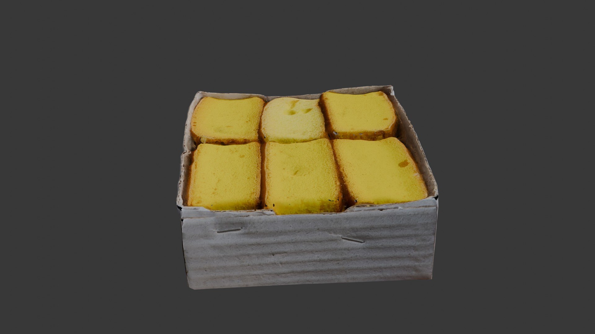 Box of Sliced Sponge Cakes 3D Scan 3D model https://p.turbosquid.com/ts-thumb/Sd/KWzEm7/Kc/5/jpg/1747026369/1920x1080/fit_q87/a6ff396db6febf6cb6d2fac1e92c5ebc18952665/5.jpg