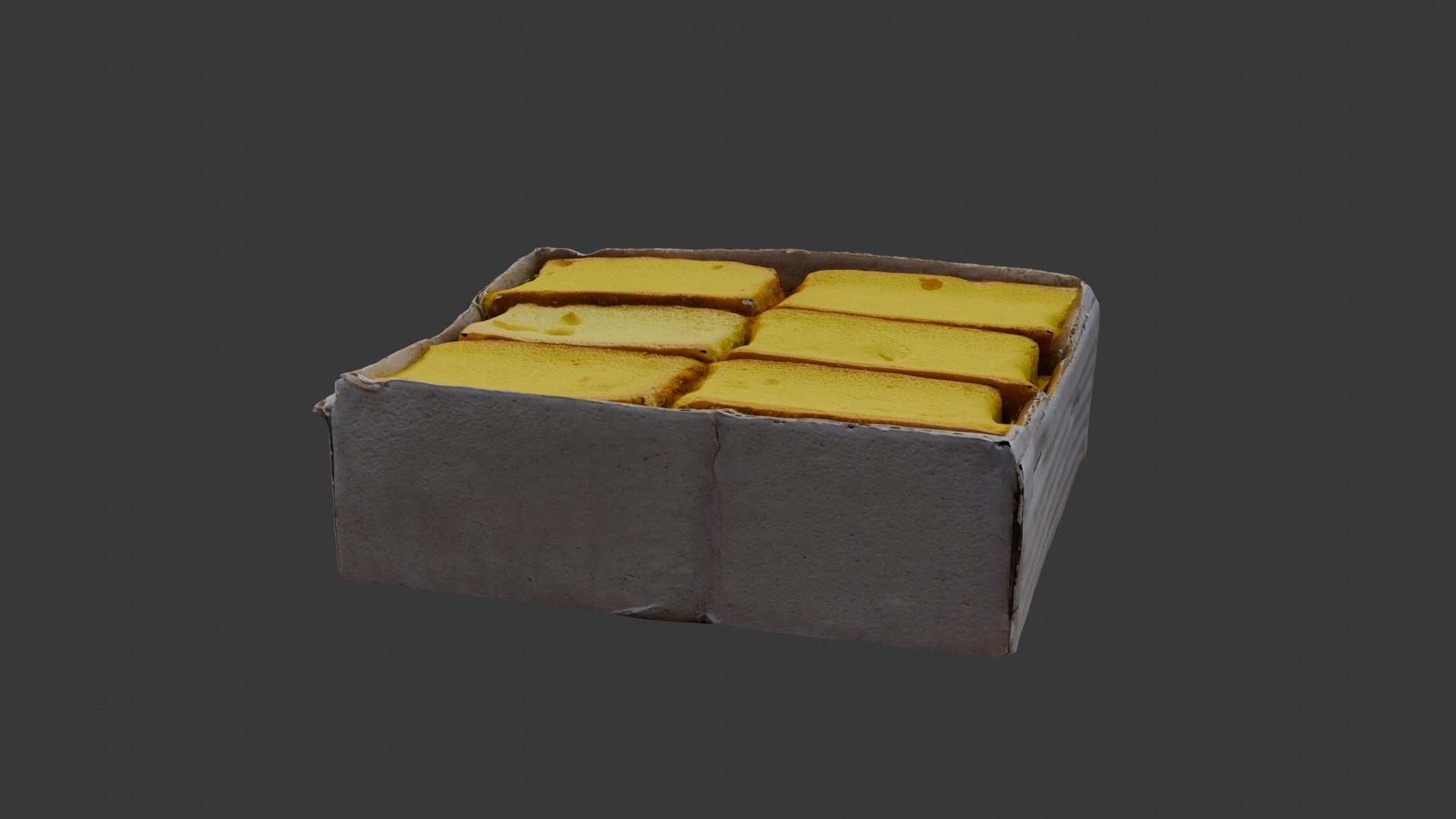 Box of Sliced Sponge Cakes 3D Scan 3D model https://p.turbosquid.com/ts-thumb/Sd/KWzEm7/ME/6/jpg/1747026357/1920x1080/fit_q87/b743c702210af57213939210ee8acafb77898b79/6.jpg