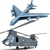 Chinook Helicopter + B52 Bomber