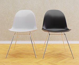 Black and white chairs