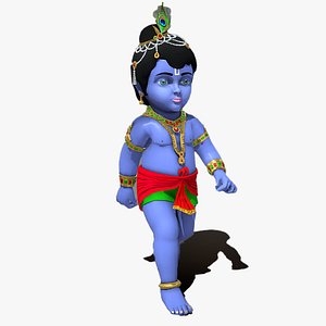 Lord Krishna 3D model Artwork