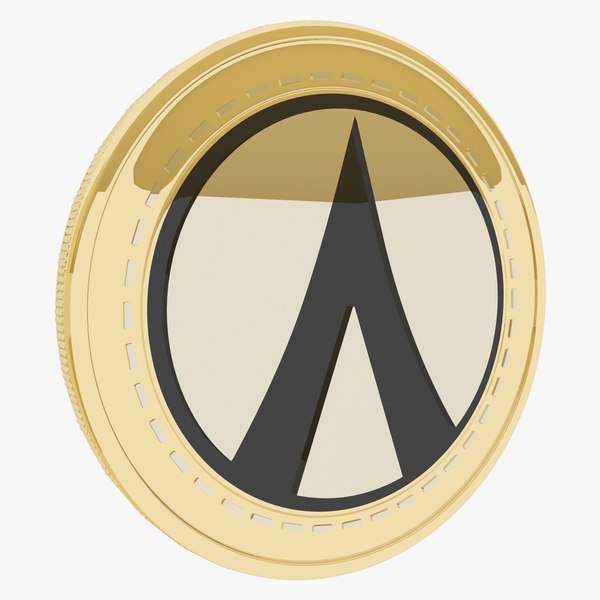 Dentacoin Cryptocurrency Gold Coin 3D model