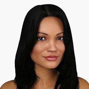 3d latin-american woman character derika