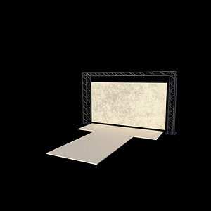 advertising truss banner 3D model