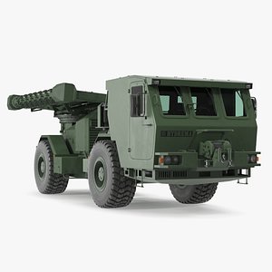 Used Khaki Mine Sweeper Vehicle Hydrema 910 3D model