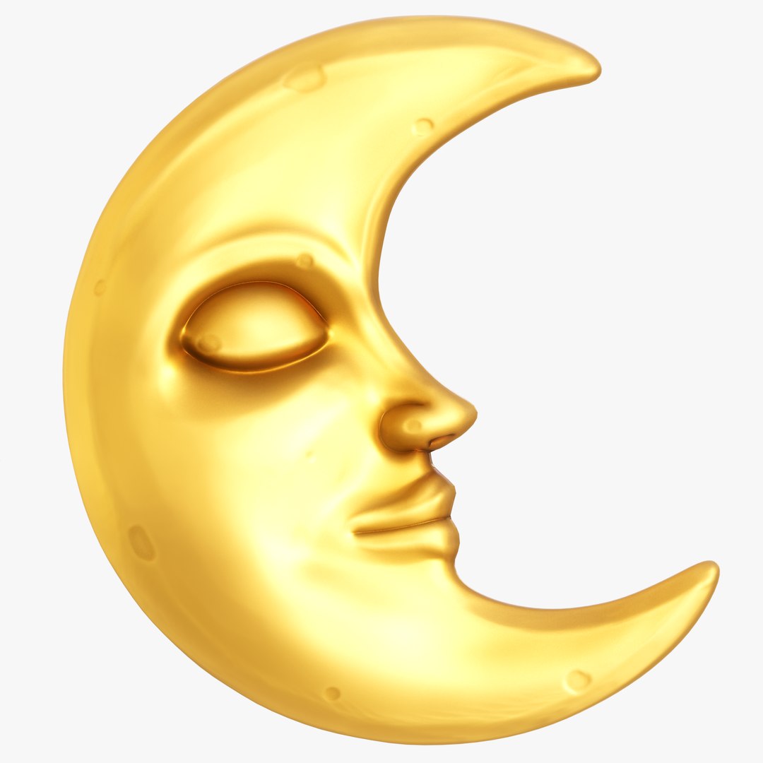 Moon crescent face 3D model - TurboSquid 2037257