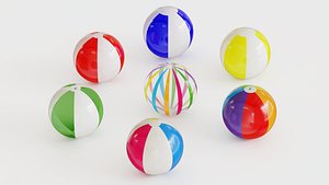 3D Beeach Ball Collection model