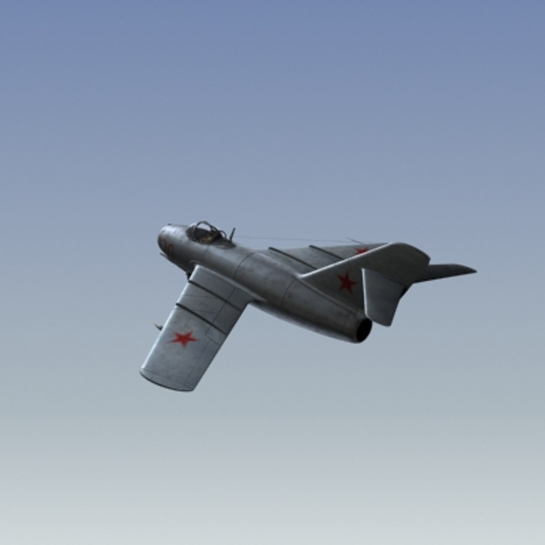 3d Mig-15 Fighter Soviet Model