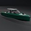 Wallytender 43 yacht  3D Rendering PBR