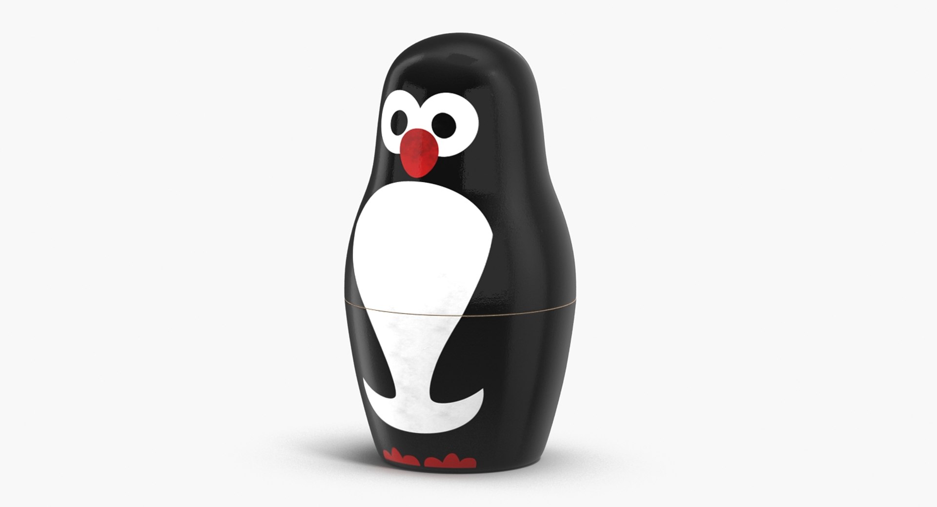 Penguin Nesting Matryoshka 3D Model 3D model preview