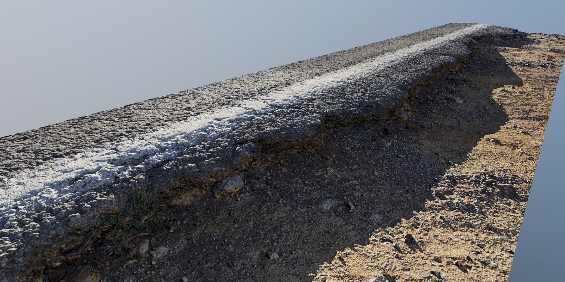 3D Photoscanned Edge Asphalt Road Model - TurboSquid 1655489