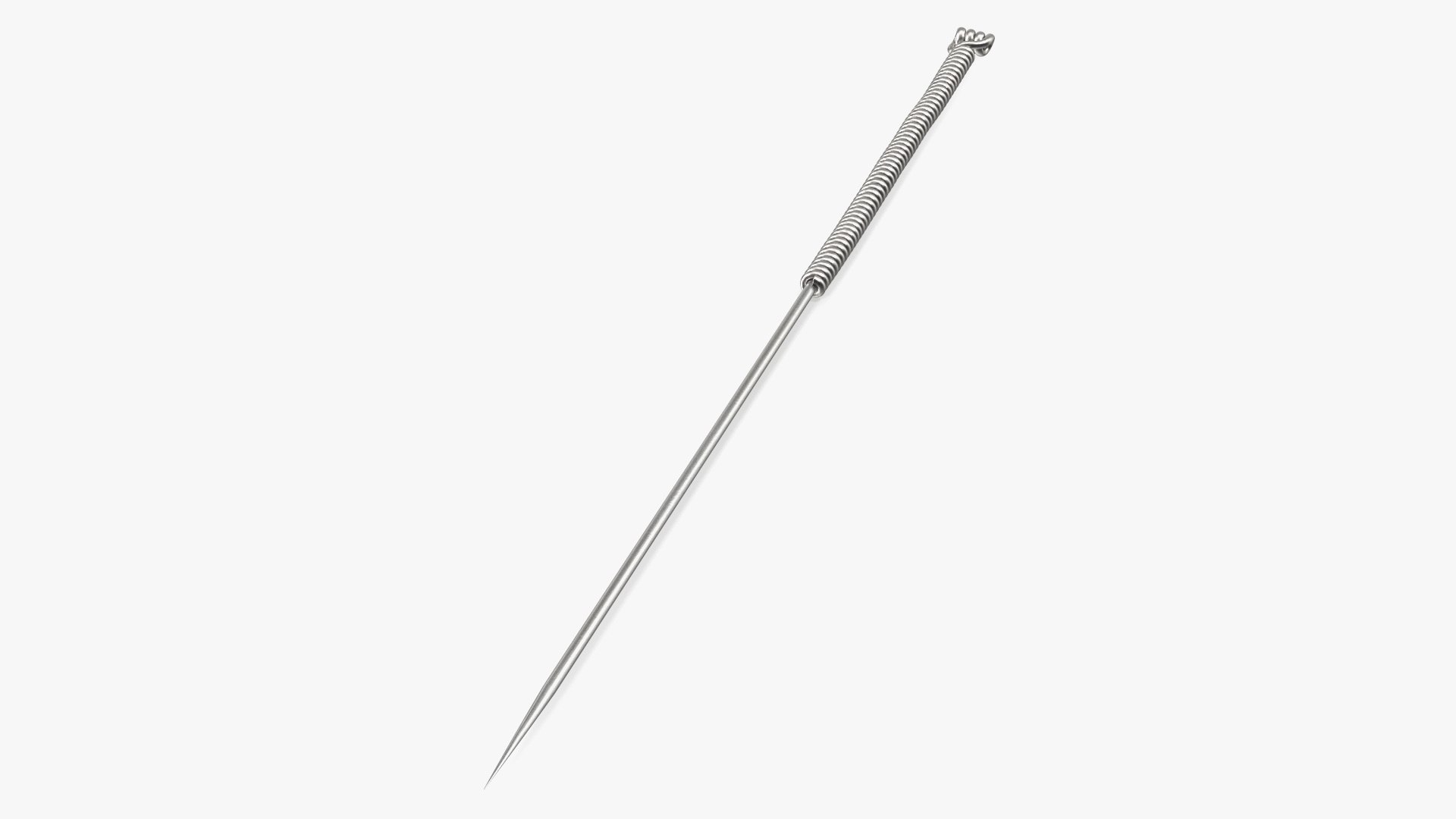 Middle Acupuncture Needle Silver 3D model preview