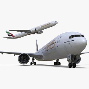 Boeing 777 Emirates Airlines Rigged for Maya