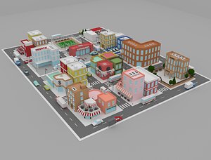 Low Poly City Pack model