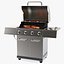 gas grill meat vegetables 3D