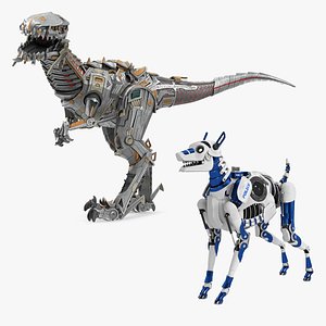 Futuristic Robots Collection 3D model