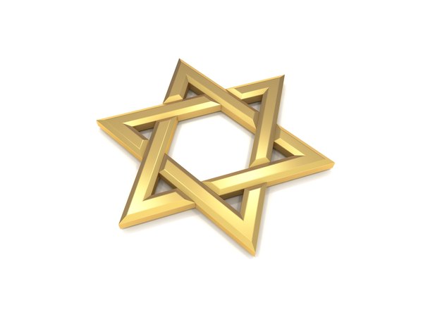 3d golden menorah temple