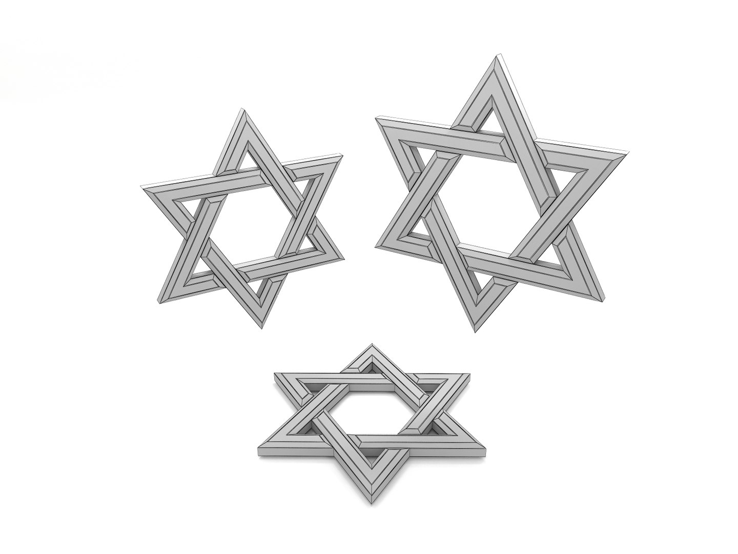 3D david https://p.turbosquid.com/ts-thumb/Sd/xWKfvI/URJ8h0Eu/3dw0009starofdavidsample04/jpg/1552522381/1920x1080/fit_q87/b93a2a56d0fd0e48115012b10f29aa86a04e1152/3dw0009starofdavidsample04.jpg