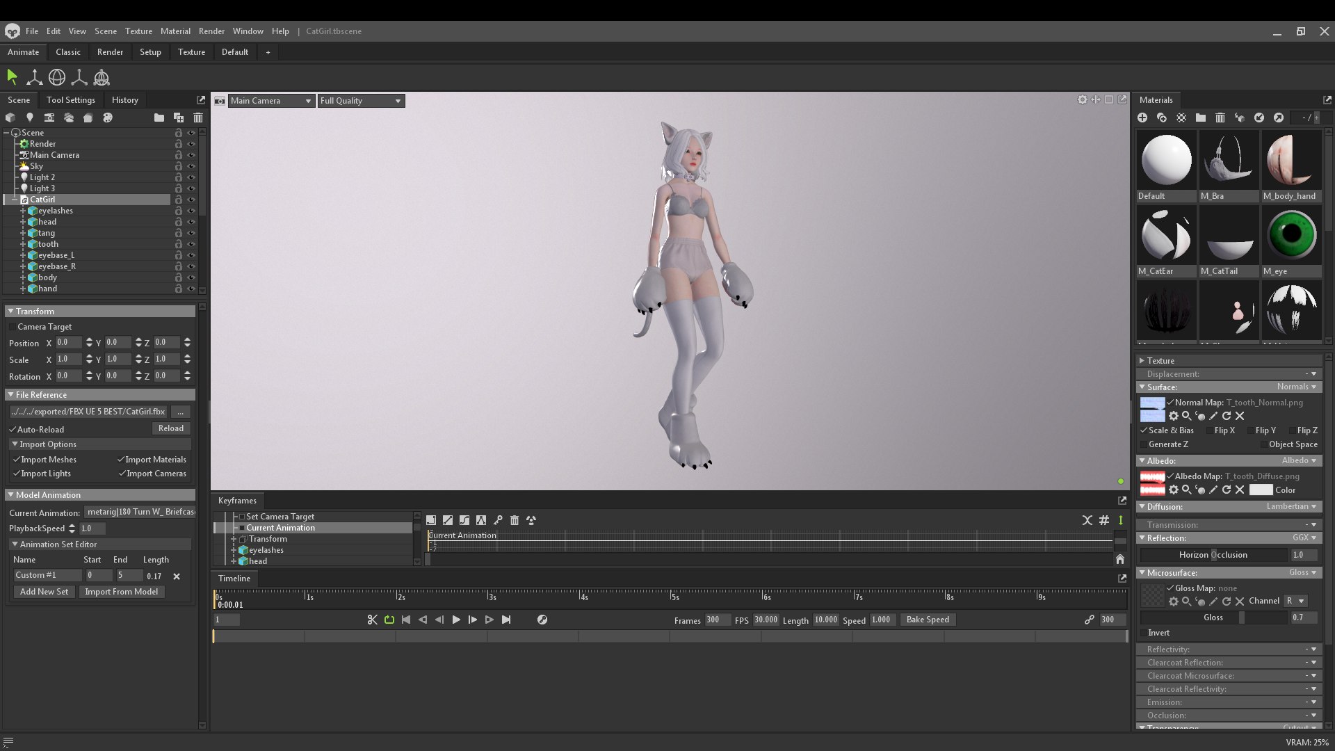 Cat Girl Cosplay - UE5 - Unity - Blender - Animated - Realistic Female ...