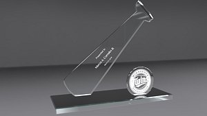 3d baseball glass award
