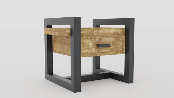 3D Nightstand Rustica Series model