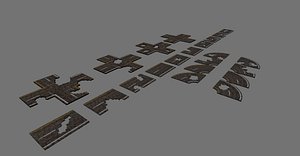 damaged road set