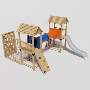 Slide-Tube-Climber Playground 3D model