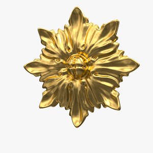 Plaster Decorative Bow DS244 3D model