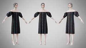 3D model Dress 15 Abstract Sound Wave