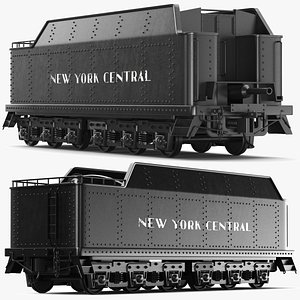 Detailed Train Coal Car 3D