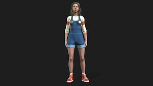 3D Female Character Model