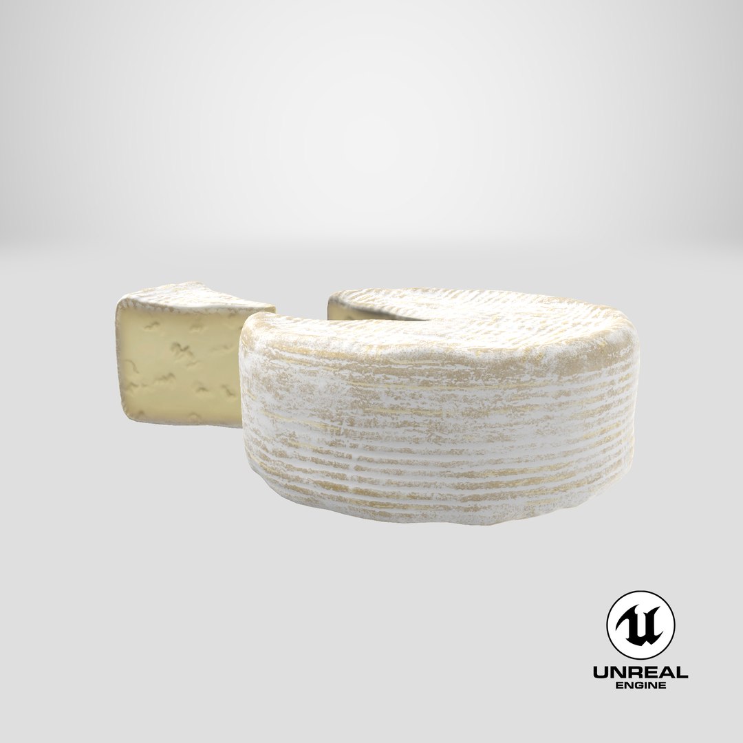 Brie Cheese 3D https://p.turbosquid.com/ts-thumb/Se/JxnGjU/xc/stemcell_unreal_render/png/1672394102/1920x1080/fit_q87/f1dda06479c19d562456fd6b10a07e9a1d670ab0/stemcell_unreal_render.jpg
