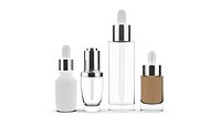 glass and dropper bottle
