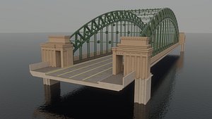 rainbow arch steel bridge 3D model